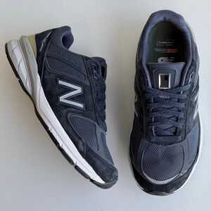 New Balance 990v5 Women 7.5 2E Navy Blue Suede Running Shoes M990NV5 Made in USA